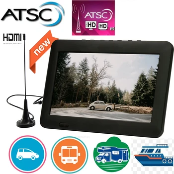 TV portatile mini televisore digitale ricaricabile LEADSTAR da 8 pollici con decodificatore sintonizzatore DVB-T ISDB-T ATSC-T ingresso 12V 110-220V D8 1