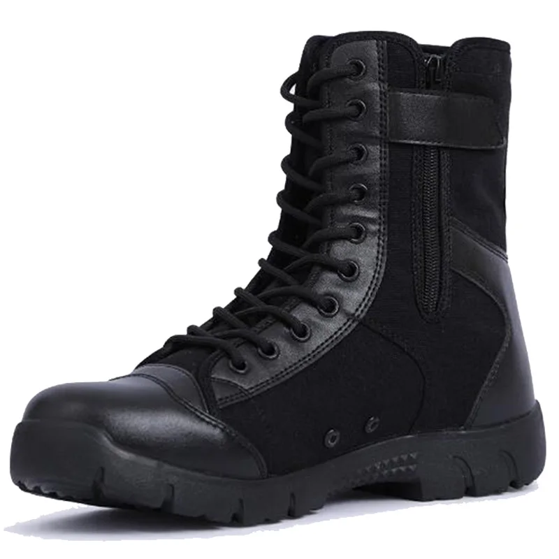 Military Army Men Boots Lace Up Waterproof Outdoor Botas Breathable Canvas Camouflage Tactical Combat Desert Ankle Shoes D139