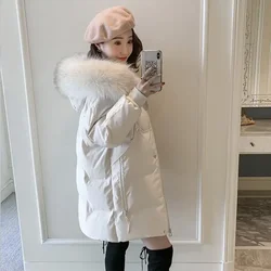 Women's winter jacket mid-length y2k new bread jacket Korean version loose big fur collar thick winter jacket female ins selling