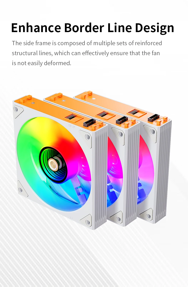 JM-4 Mirror Cycle Light Effect ARGB PC Case Fan 3 IN 1 PC Fan Kit Computer Radia