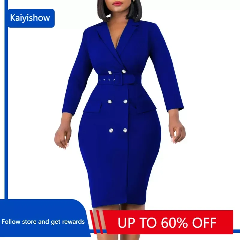 African Dresses for Women Elegant Africa Long Sleeve V-neck Green Yellow Dark Blue Party Bodycon Dress Dashiki African Clothing bodycon dresses hollow out twist bodycon dress cyan in blue size xl