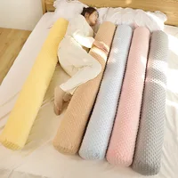 Round Cushion Pillow Removable Washable Back Head Pillow Travel Sofa Sleeping Leg Pillow Velvet Cylinder Long Pillow Home Decor 1