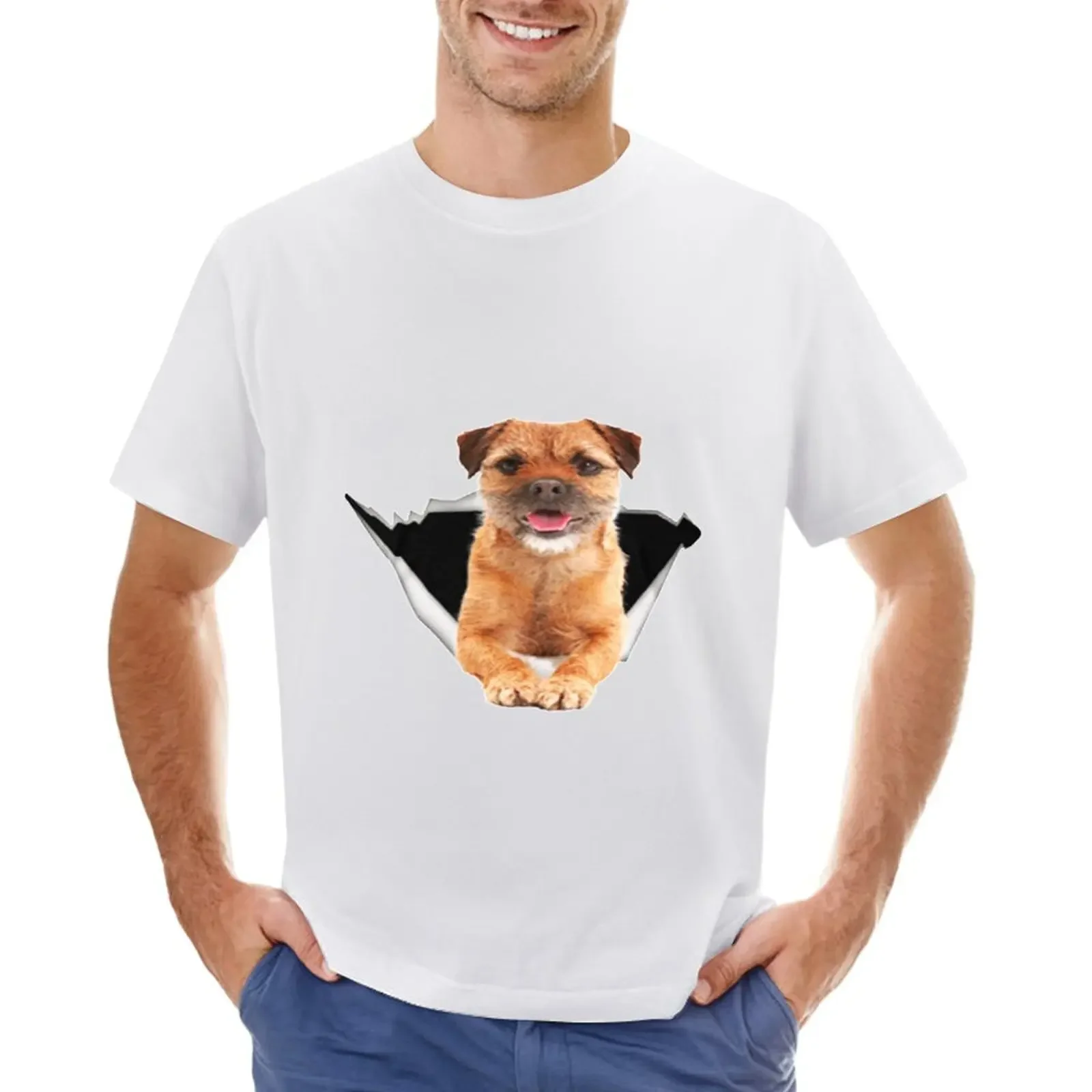 

Border terrier-Cute Gift for border terrier dog breeds T-shirt oversizeds oversized mens big and tall t shirts