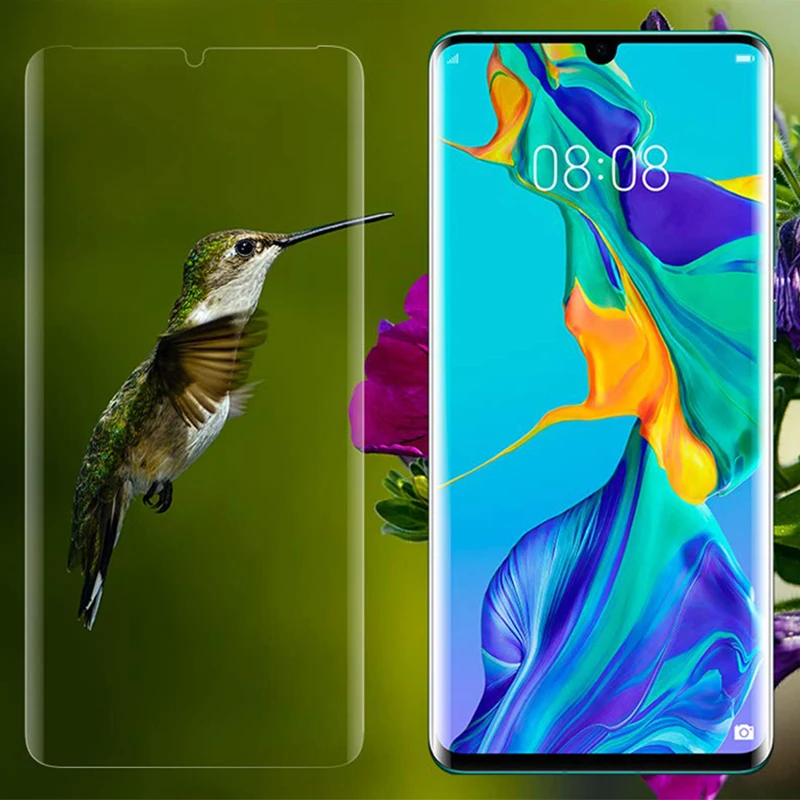 Изогнутое закаленное стекло 20D с полным покрытием для Huawei P30 P40 P50 Pro Защитное