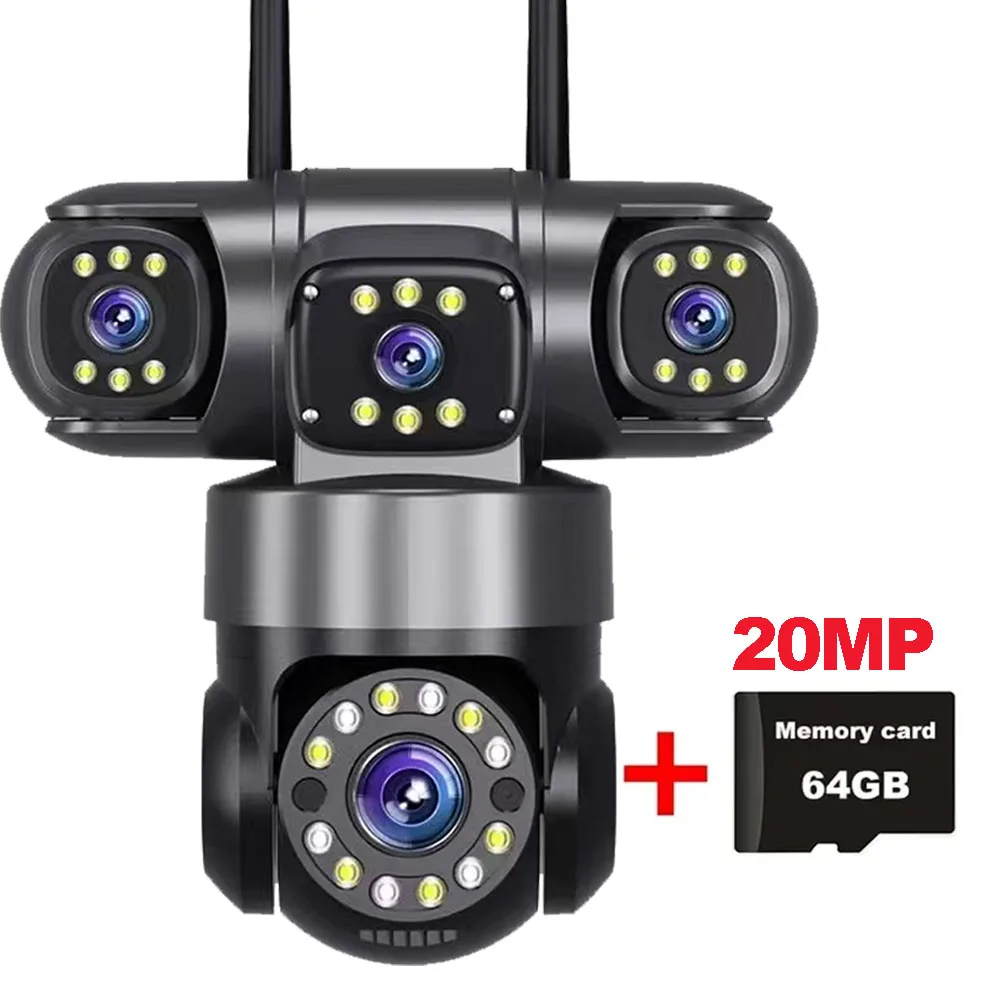 كاميرا 10K 20MP WIFI IP خارجية 4 عدسات 4 شاشات 16X...