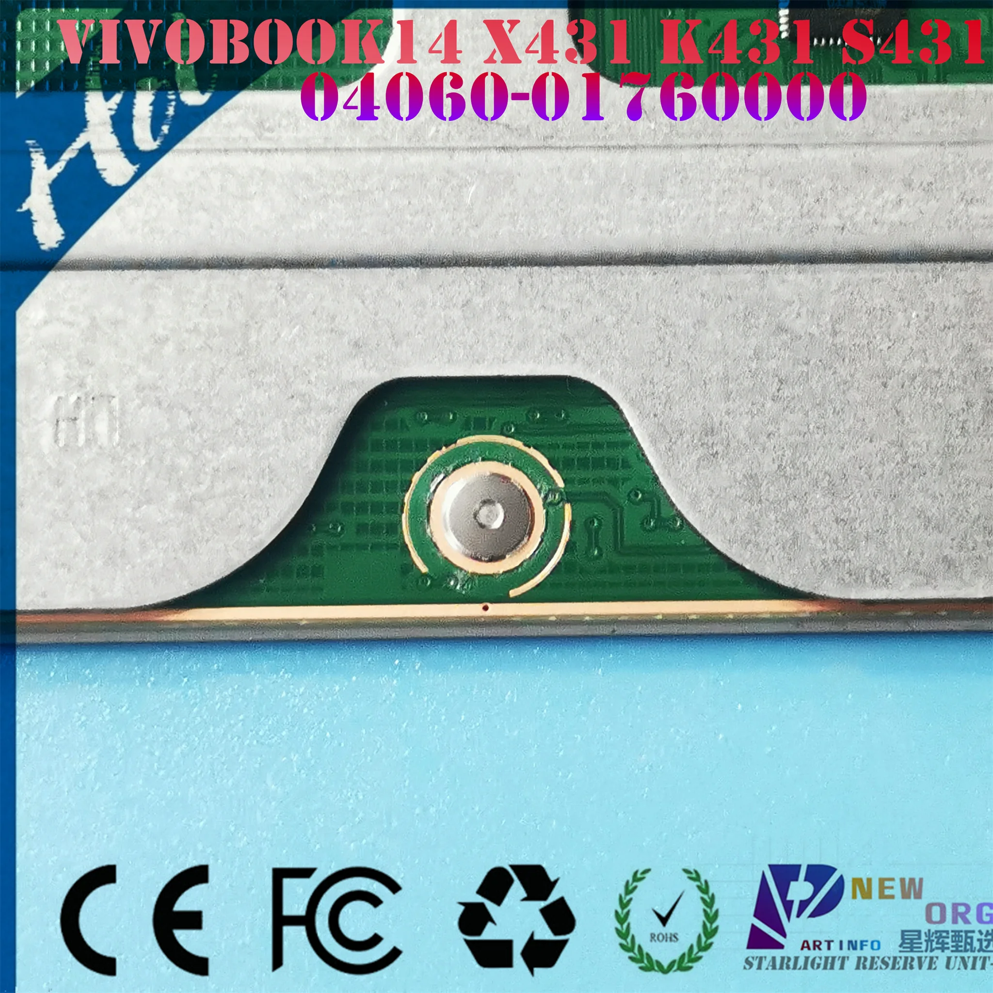 Laptop touchpad for ASUS VIVOBOOK S14X S431F X413F M413D V431 K431 S431 UX431 S4500 R424F Series BLACK 04060-01760000