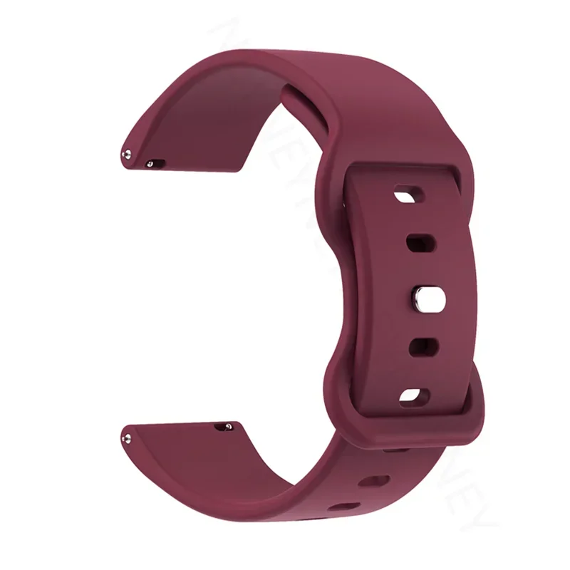 Sporty 20mm Silicone Watch Band - Soft and Durable Bracelet Strap