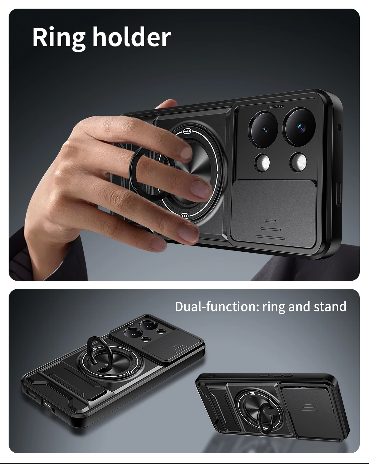 Shockproof Slide Lens Armor Cover Case