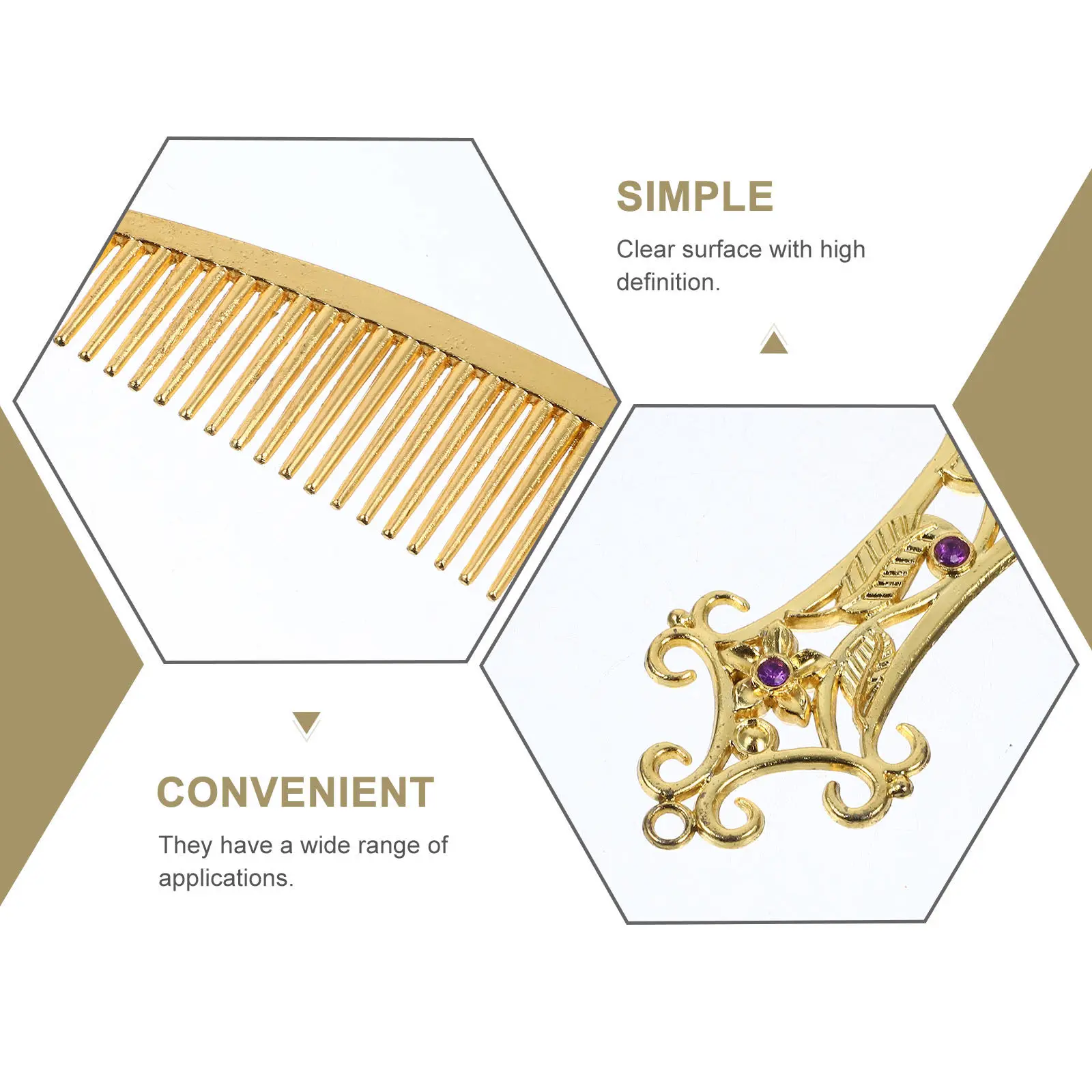 1세트 레트로 플로럴 헤어 빗 세트와 휴대용 접이식 빈티지 미니 화장 거울, 여행용/가정용/선물용 휴대용 화장 거울