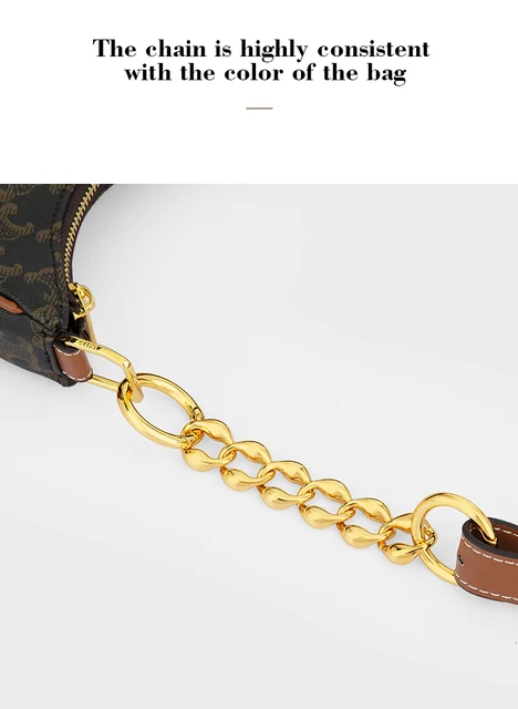 Gold Shoulder Flat Chain Strap Replacement for Louis Vuitton