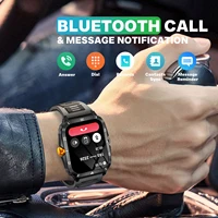 EIGIIS Smart Watch 3ATM Waterproof 1.96" IPS Screen Military KT71 Men 100+ Sport Mode Heart Rate Blood Pressure Bluetooth Call 2