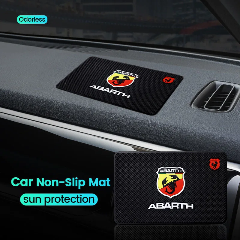 Car PVC Anti Slip Mat Phone Holder Dashboard Non Slip Pad For ABARTH