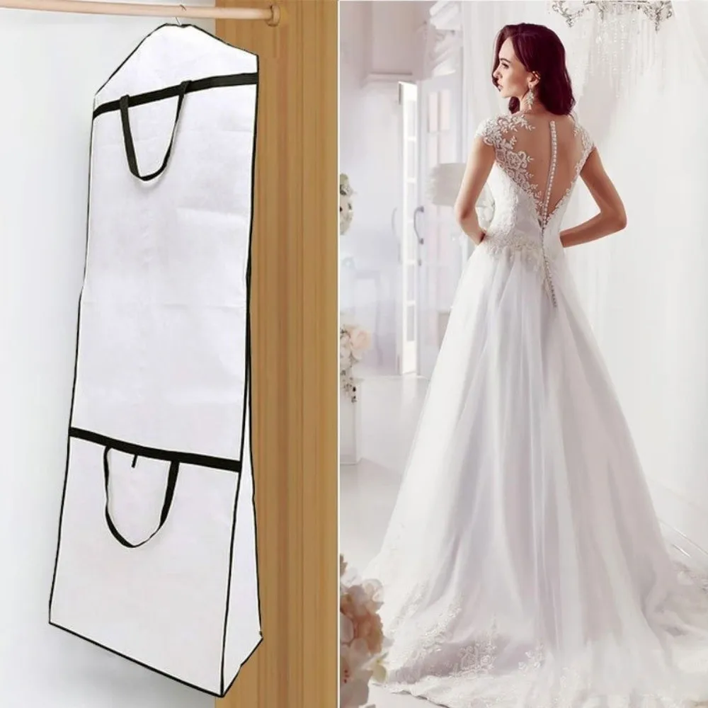 대형 웨딩드레스 더스트 커버 양면 부직포 의류 보관 가방 통기성 두꺼운 방진 커버 케이스