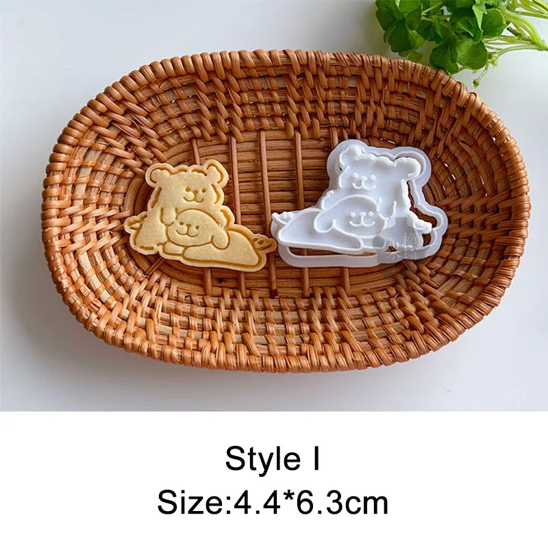 Adorable Bear Fondant Cake Mold and Cookie Cutters for Kids' Baking and Decorating