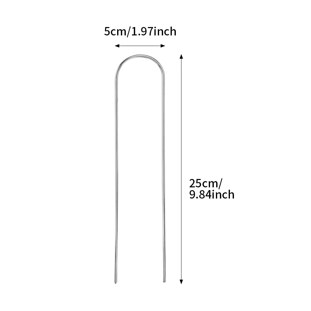 Horticultural Cloth Nails 12pcs 10inch for Soccer Goals and Trampoline