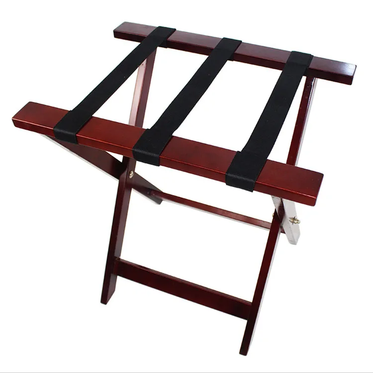 Portable folding wood luggage rack for hotel