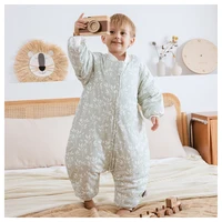 Sleeping Bag For Children 1-4 Years Neck Protection Warm Windproof 3 Zippers Design Removable Sleeves Baby Sleeping Bag 2.5Tog 2