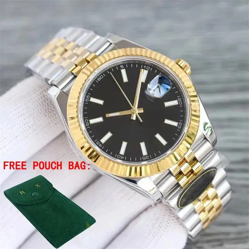 

Automatic Watch for Men Mechanical Watches Stainless Steel Carved Calendar Gold Black White Waterproof Luxury Classic Business