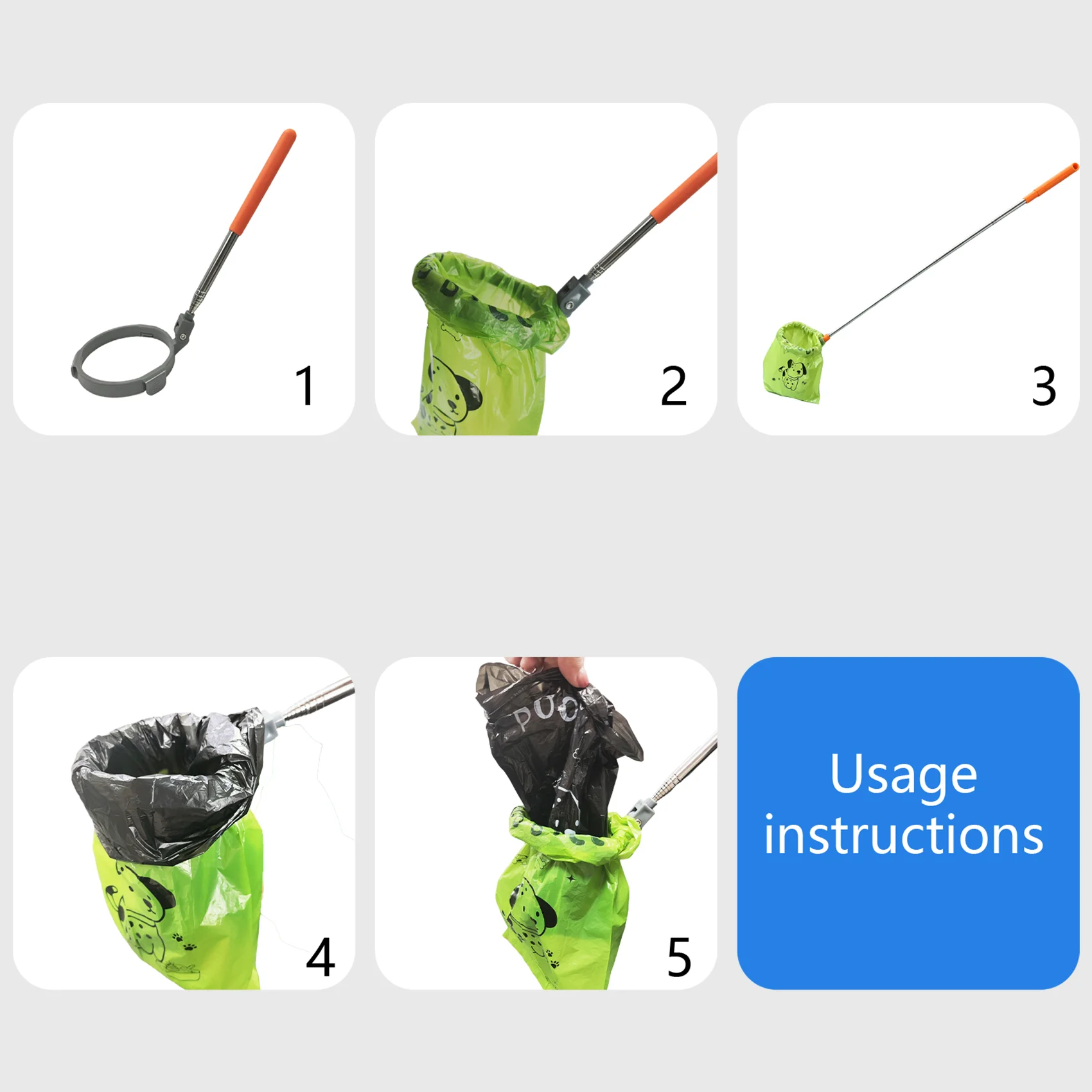 Compact & Efficient Pet Waste Collector - Friendly Cleanup Tool