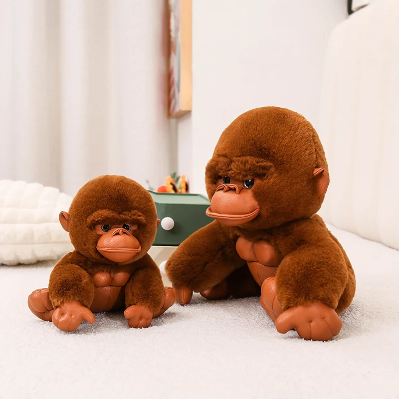봉제 인형 원숭이 고릴라 인형, 야생 동물원 동물, 푹신하고 부드러운 컬러 봉제 인형, 생일 선물 장식, 새로운 스타일