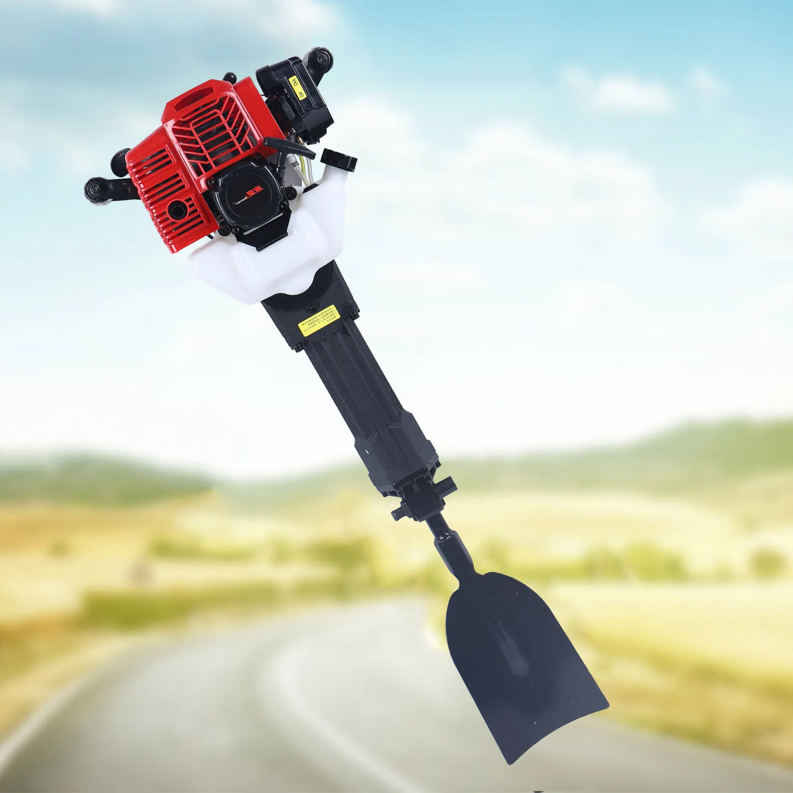 2-Stroke 52CC Trencher Digger Machine Gas Powered Planting Shovel Drilling Machine Handheld Tree Digger Tree Digging Machine For Garden Farm Lawn