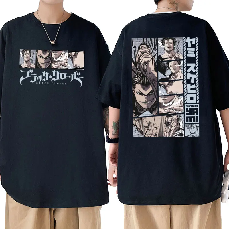 

Anime Black Clover Yami Sukehiro Art Aesthetic Graphic T Shirts Male Summer Oversized T-shirts Men Manga Casual Cotton Tops Tees