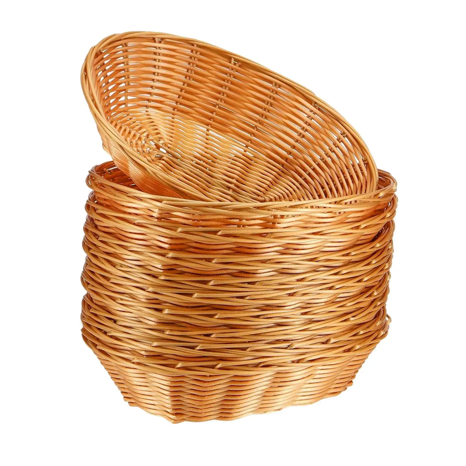 10 Pack Woven Baskets for Serving Food And Fruits for Home And Outdoor