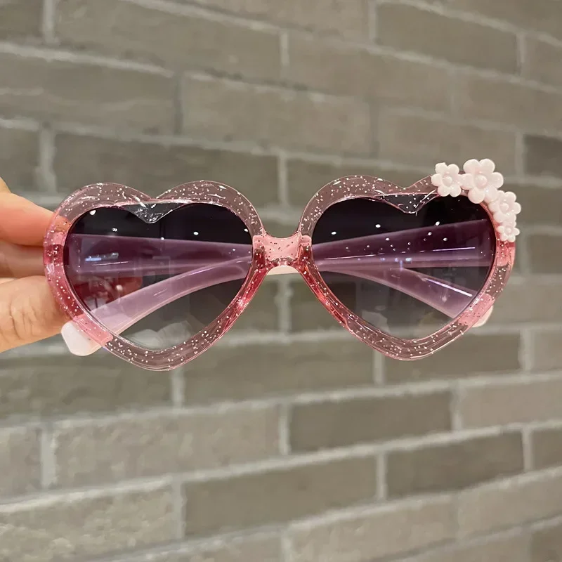 Children Sunglasses Kids Sunglasses Girls Boys Cute Cartoon Flower Outdoor Sun Protection Vintage Glasses Protection Classic