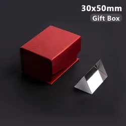 Enhanced Optical Glass Crystal Prism with Rainbow Effect - Seven Color Design (5cm)