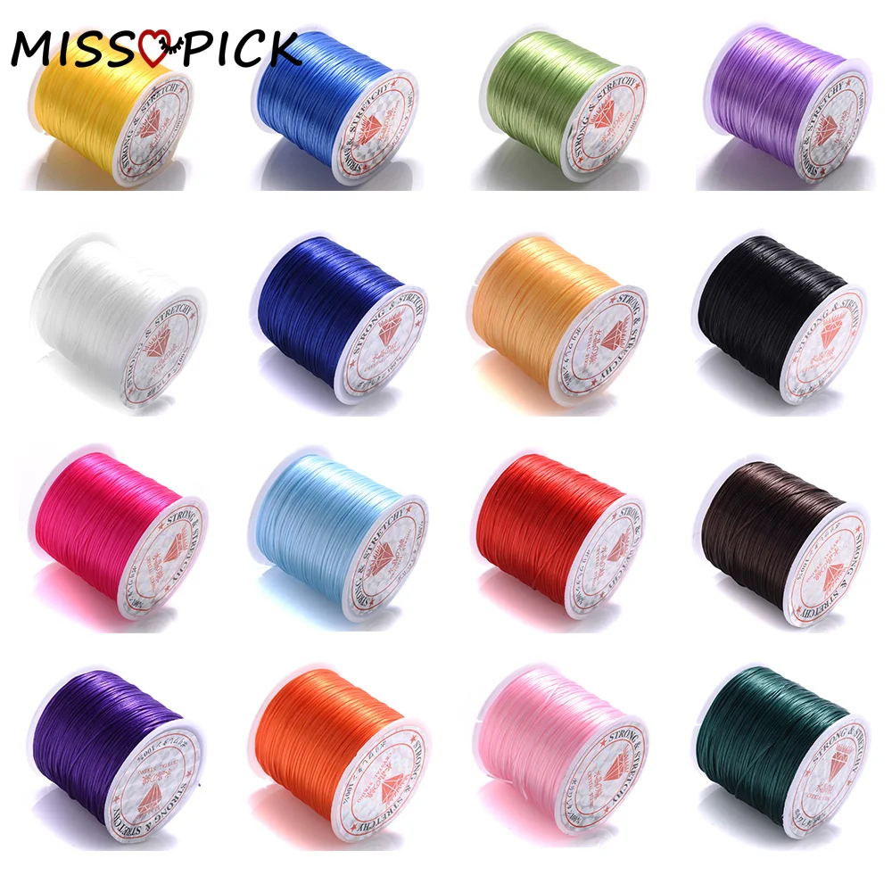 8/60 미터/롤 0.8/0.3mm 팔찌 스트레치 스레드 목걸이에 대 한 강력한 탄성 크리스탈 구슬 코드 Diy 쥬얼리 코드 라인 만들기