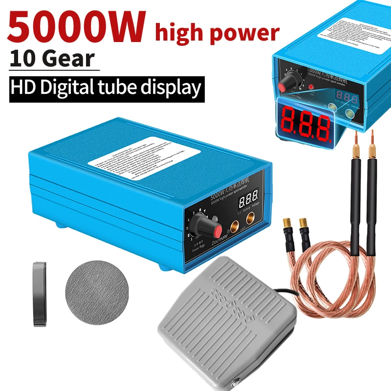 5000WMiniSpotWelderMachineDIYKit18650BatteryPackWeldingTools