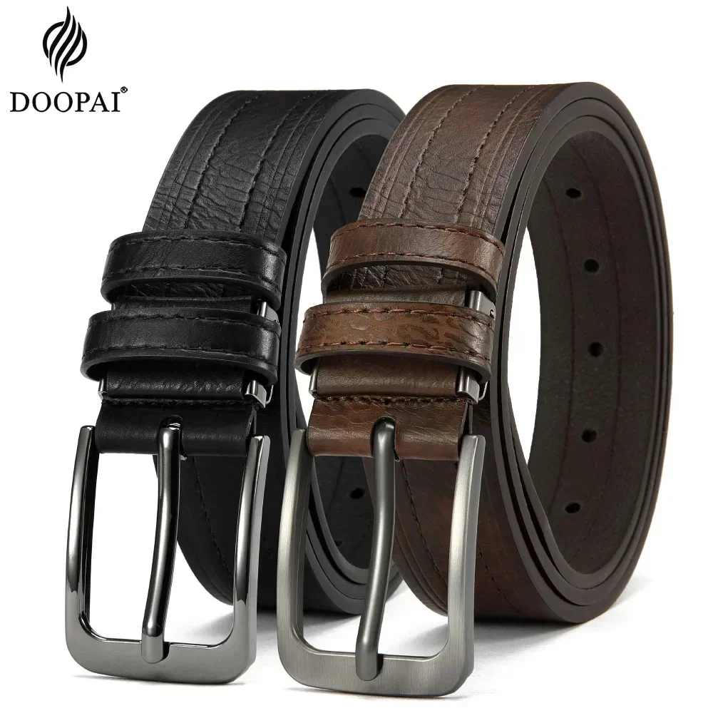Herren Leder Mode klassischen Gürtel Metall Nadel schnalle lässig Rindsleder Herren Vintage Jeans Gürtel Geschenke Gürtel für Frauen – Detail 19