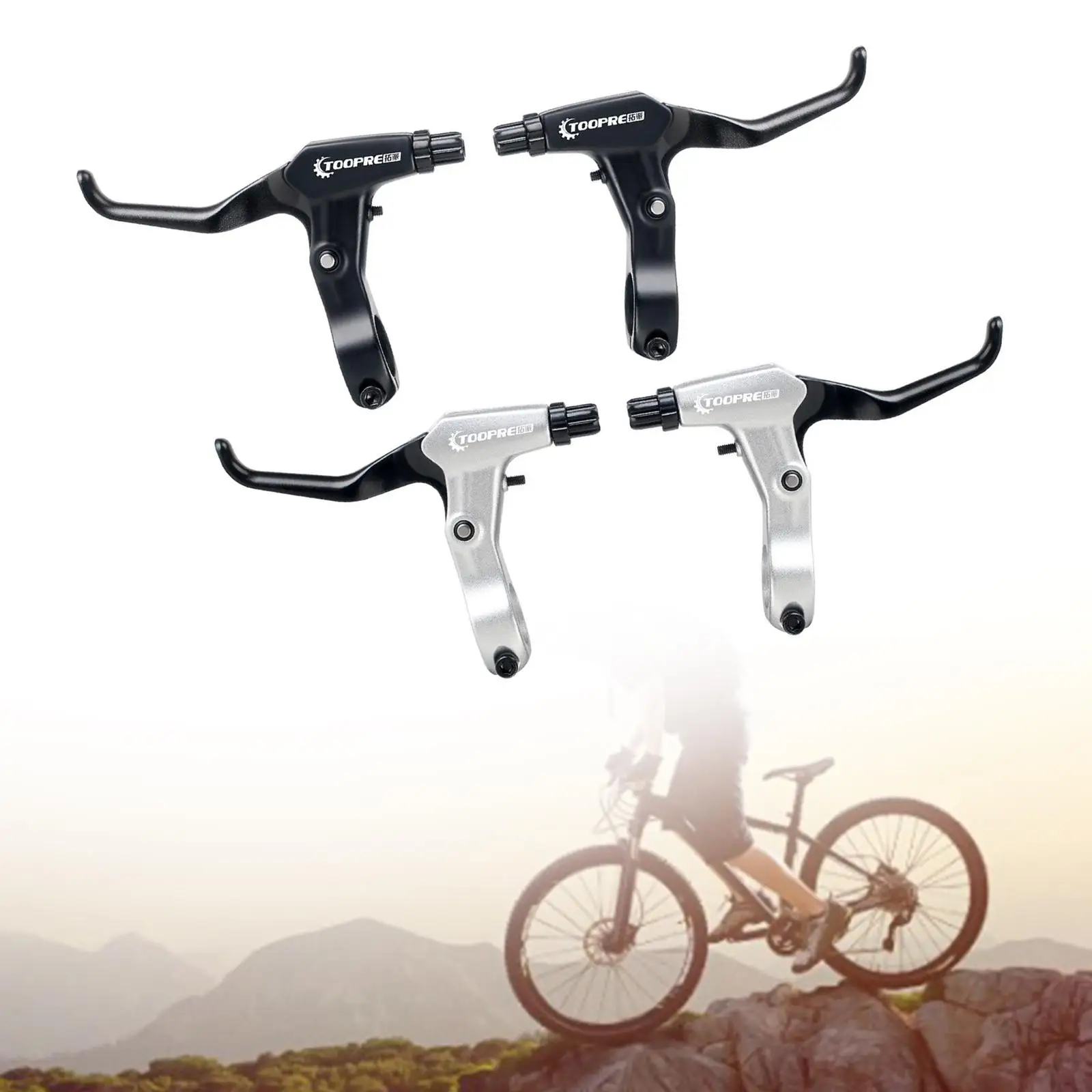 2 uds palancas de freno de bicicleta manija de freno de bicicleta freno de mano tipo V reemplazo de disco de freno para entusiastas de la bicicleta de montaña deportes adultos