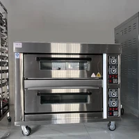 110v Oven Commercial Two Layers Two Plates Food Processors  Pizza Bread Cake Equipment Bakery Large Power Furnace 2