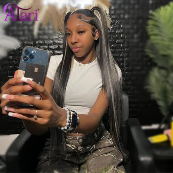 13x6 Lace Frontal Body Wave Human Hair Wigs Blonde 27 with Black Pre Plucked 13x4 Highlight Transparent Lace Front Wig for Women - Image 5