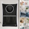 2-Piece Hanging Laundry Basket Bag With Adjustable Stainless Steel Door Hook For Storing Dirty Clothes And Saving Space 4