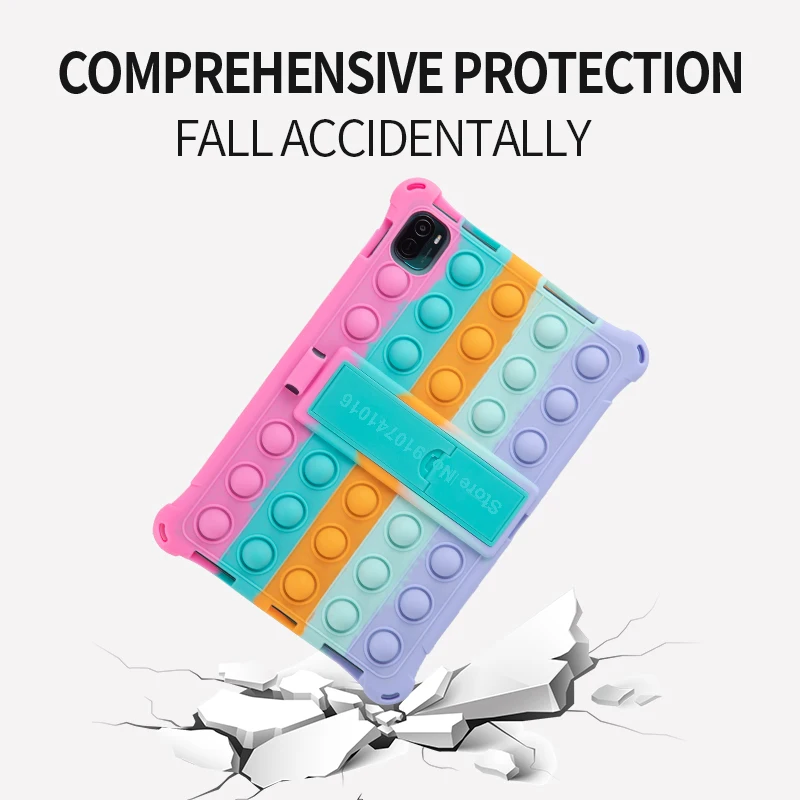 Capa de Silicone Bolha Macia Infantil Capa para Xiaomi mi Pad Pro Suporte para Tablet de 11 com Alça de Ombro 2023 - Imagem 2