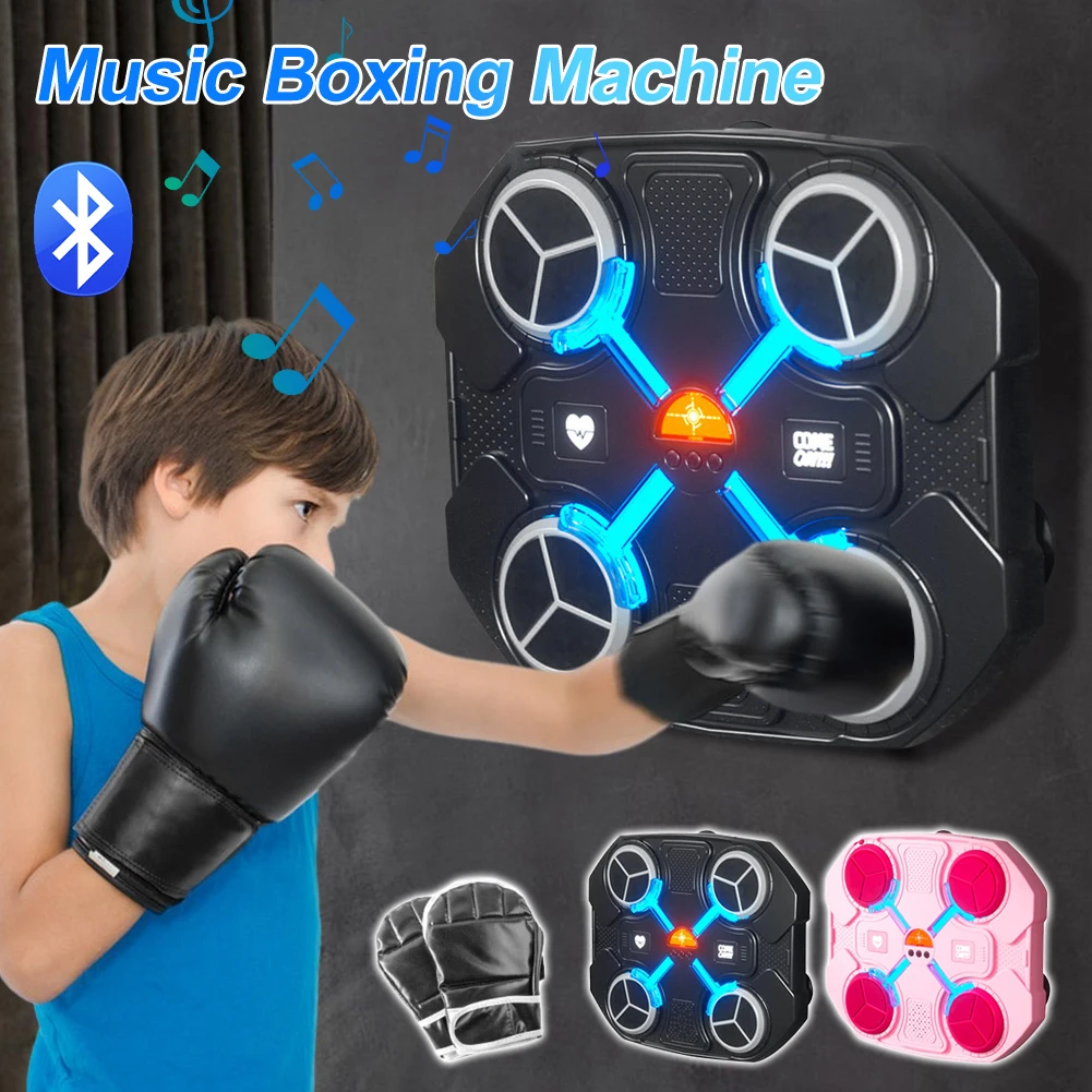Music Boxing Machine Wall Mount Electronic Boxing Trainer Practice Target Bluetooth Boxing Machine Home Exercise for Kids Adults 1