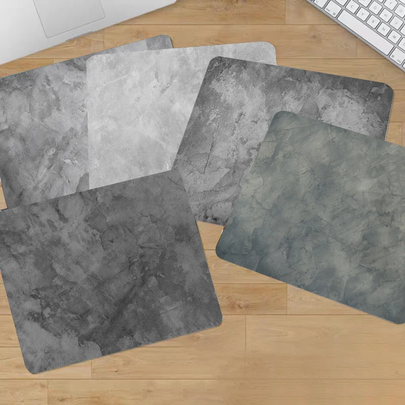 Grey Texture Desk Mouse Pad and Office Rug - Elegant Desk Accessory and Cushion