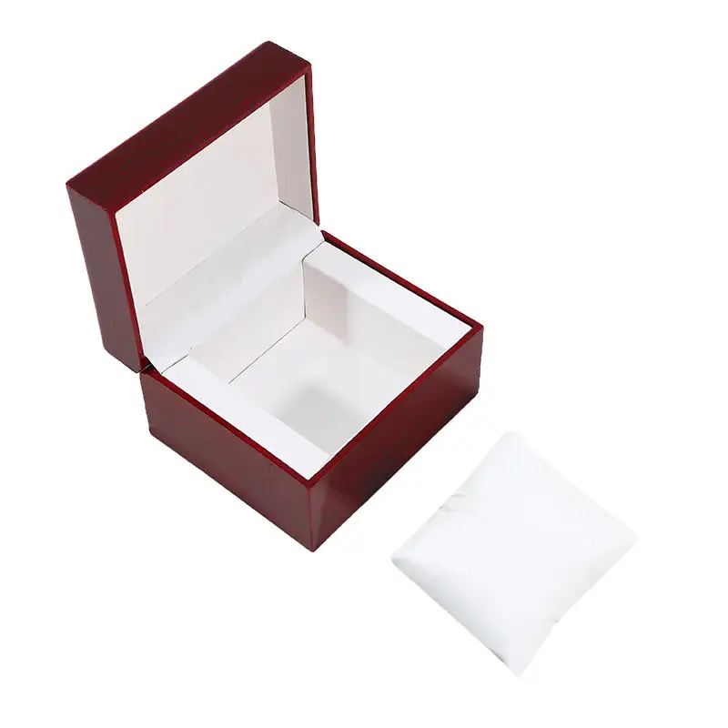 Luxuriöse Holz-Uhrenbox mit Präsentationskissen, Schmuck- und Armband-Etui für Herren und Damen, Sammler-Aufbewahrung mit Glasdeckel, Geschenkbox – Detail 11