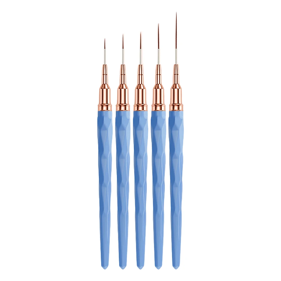 5-teiliges Liner-Pinsel-Set, Acryl-Nagelkunstpinsel, Stift mit ultrafeinen Spitzen zum Striping, Zeichnen, Detaillieren, Maniküre-Werkzeug – Detail 10
