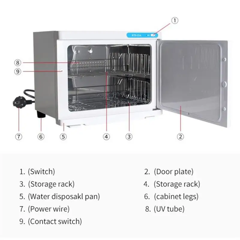 1Pc UV Professional High Capacity Hot Towel Warmer Cabinet Facial Spa Hair Beauty Salon Equipment with UK Plug (White) tool chest for sale