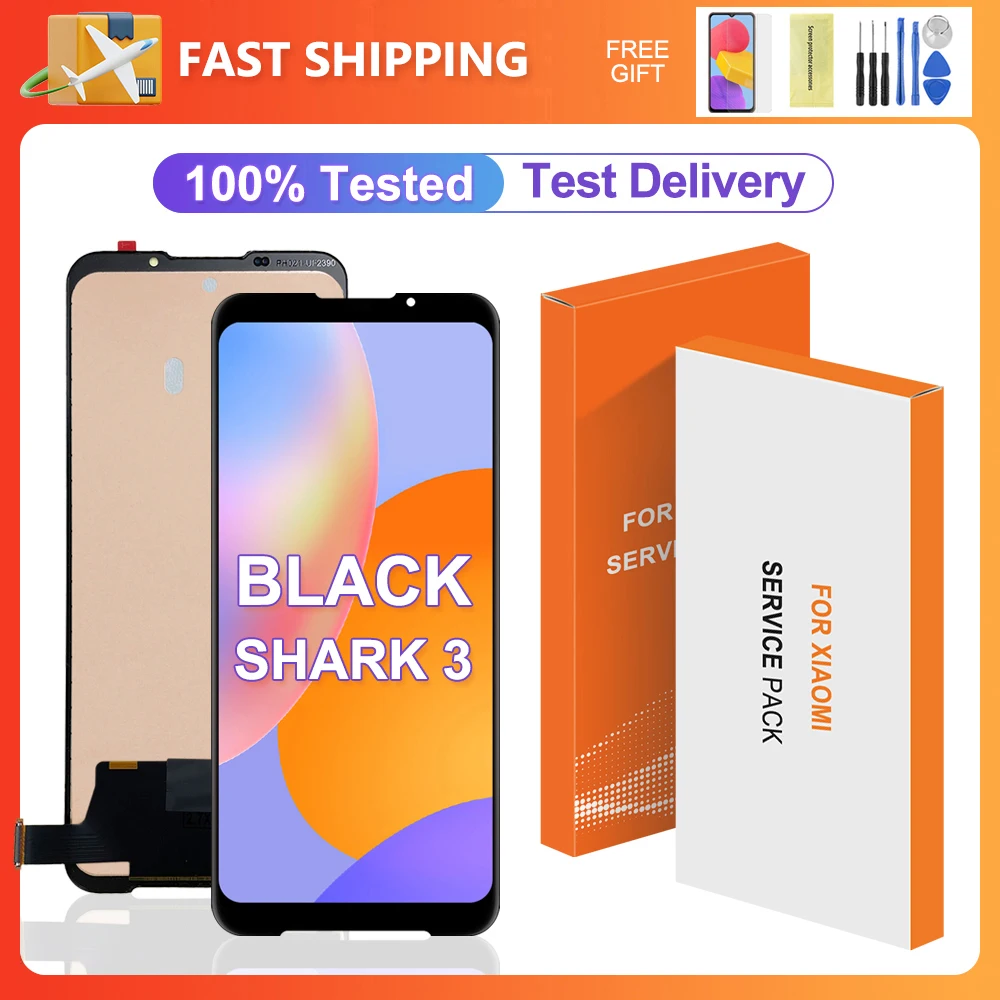 

Black Shark 3 TFT Screen 100% test For Xiaomi Black Shark 3 LCD Display Touch Screen Digitizer Parts BlackShark 3 KLE-H0, KLE-A0