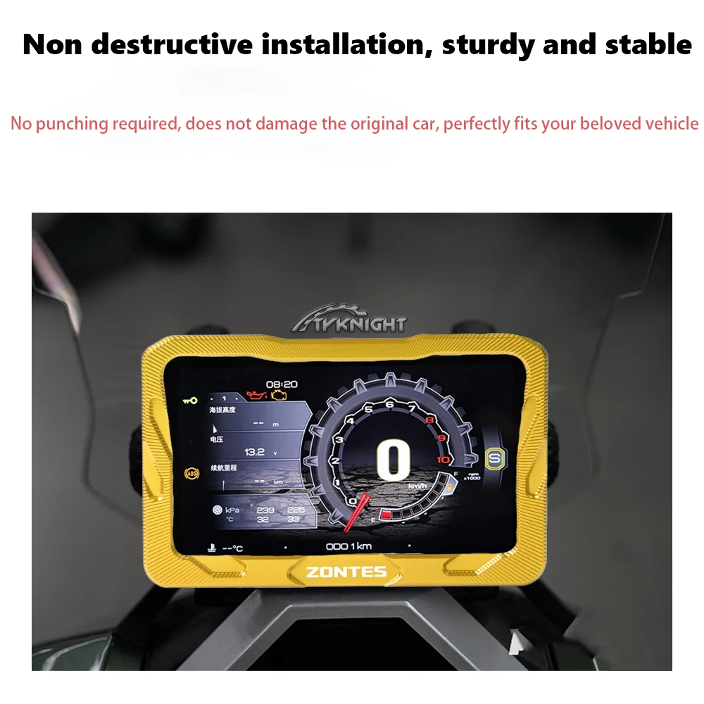 for ZONTES 368G instrument panel protection frame cover, LCD display screen, aluminum alloy decorative shell modification