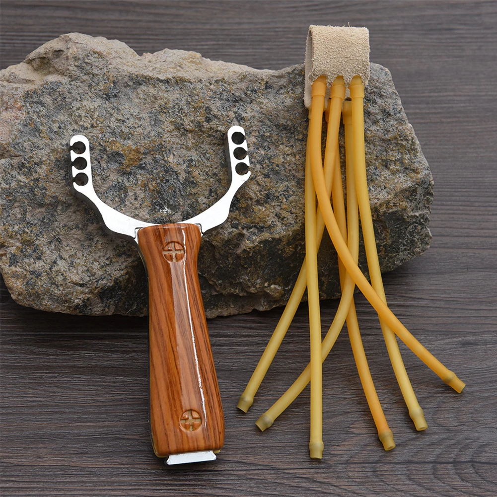 Camouflage Metal Powerful Slingshot Professional Rubber Elastic Band Catapult Tape Outdoor Shooting Hunting Accessories 5-1PCS latex slingshot tube steel slingshot slingshot rubber band slingshot ammo slingshot bow sight