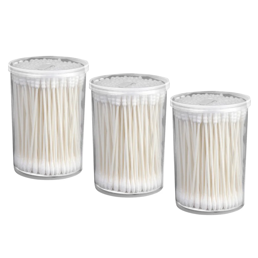 3 Boxes Double-headed Cotton Swabs Earpick White for baby Use |