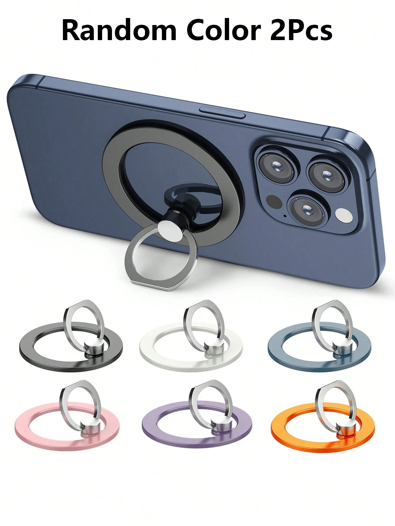 Universal Magnetic Ring Phone Stand - Ultra-Light, Foldable, 360-Degree Rotatable, Portable Alloy Design