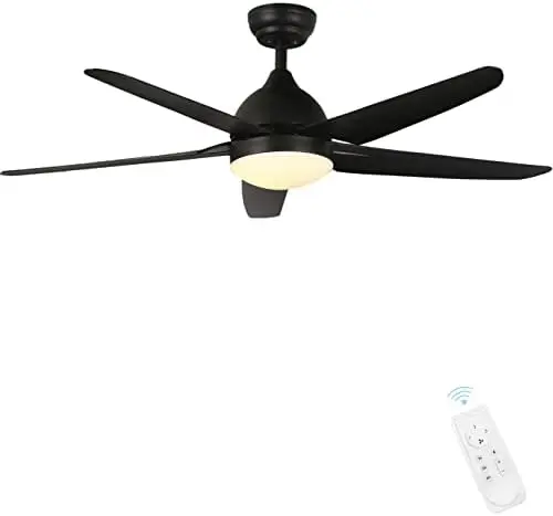 

Ceiling Fan Light Fixtures White Remote LED 52 Ceiling Fans For Bedroom,Living Room,Dining Room Including Motor,5-Blades,Remote