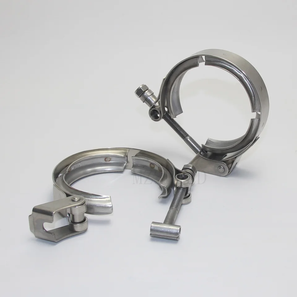 ステンレス スチール ジョイント クランプ スリーブ バンド 適用: キャットバック マフラー ダウンスパウト エキゾースト 2.0インチ AL-LL-0018 AL 4個 2.5インチ バットジョイント エキゾーストバンド クランプスリーブ 2 1⁄2インチ ステンレススチール 排気クランプ 排気口 マフラー  ダウンパイプ用