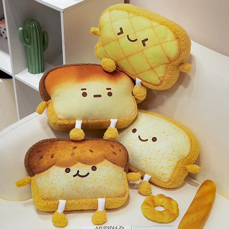 Kawaii Bread Toast Pillow Head Rest Plush (30cm) - Limited Edition
